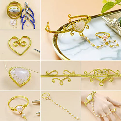 52 Feet 4mm Gold Aluminum Wire Bendable Metal Craft Wire for Beading Sculpting Jewelry Making (52 Foot)