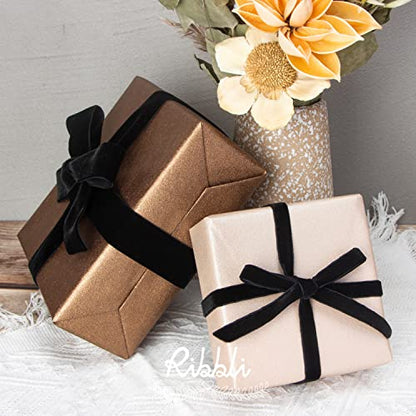 Polyester Black Velvet Ribbon (30 Foot)