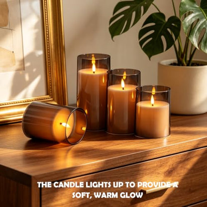 Flickering Flameless Candles Battery Operated with Remote and 2 (9 Count)