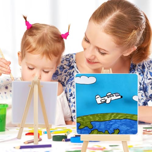 60 Pcs 5 Inch Mini Wood Display Easel (60 Count)