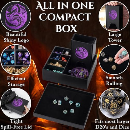 All-in-One Game Roamer - Dice Tray & Tower for DND and RPG