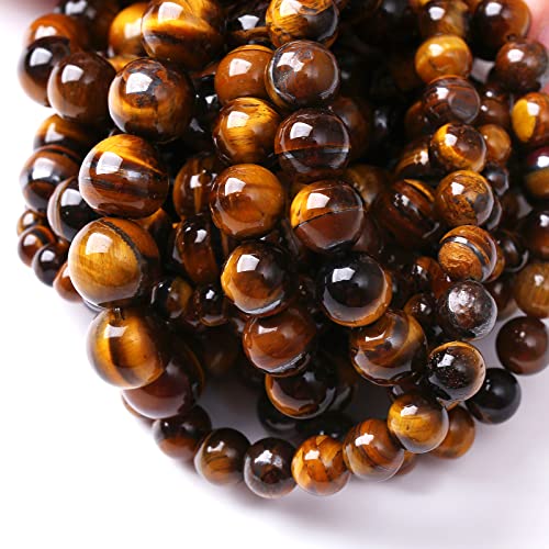 8mm 45pcs Natural Iron Yellow Tiger Eye Stone Beads for Jewelry Making Healing Energy Beads DIY Bracelet Necklace
