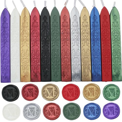 12Pcs Wax Sealing Sticks with Wicks (12 Count)