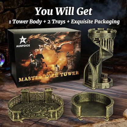 DND Dice Tower Castle and Tray