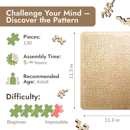 Mind Bending Wooden Jigsaw Puzzle (130 Count)