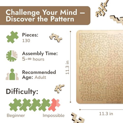 Mind Bending Wooden Jigsaw Puzzle (130 Count)