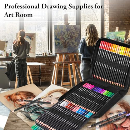 72 Colors Colored Pencils Set (72 Count)