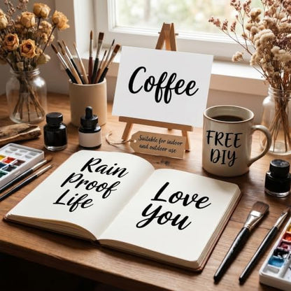 576 Pcs 8 Sheets Letters Stickers Vinyl Alphabet Number Decals Back to School Supplies for Water Bottles Cups Mailbox Scrapbooking Bulletin Board Classroom Decor