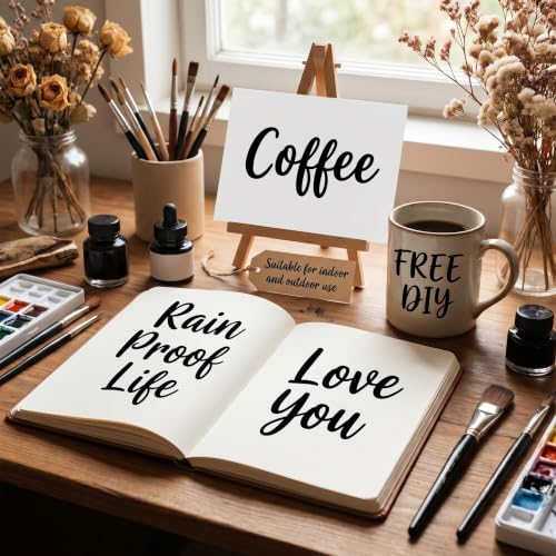 576 Pcs 8 Sheets Letters Stickers Vinyl Alphabet Number Decals Back to School Supplies for Water Bottles Cups Mailbox Scrapbooking Bulletin Board Classroom Decor (576 Count)