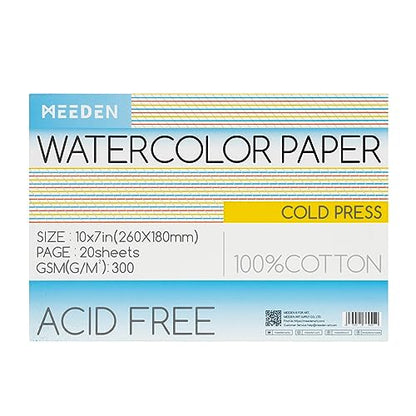 Cotton Watercolor Paper Block (20 Count)