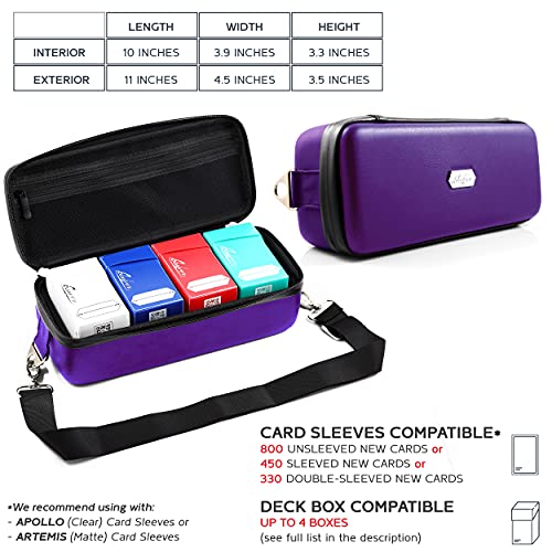 Purple Bolt Card Carrying Case fits Pokemon Cards and other TCG Games