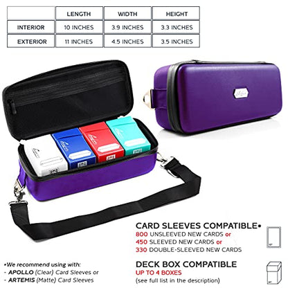 Purple Bolt Card Carrying Case fits Pokemon Cards and other TCG Games
