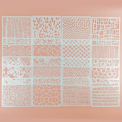 16 Pcs Layering Stencils for Painting (16 Count)