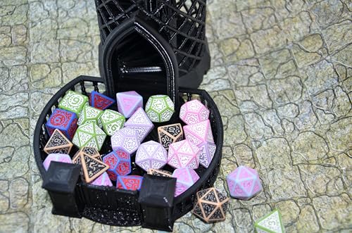 Retro Polyhedral Dice Sets with Pouches for D&D DND RPG MTG Dungeon and Dragons Table Board Roll Playing Games D4 D6 D8 D10 D% D12 D20