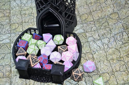 Retro Polyhedral Dice Sets with Pouches for D&D DND RPG MTG Dungeon and Dragons Table Board Roll Playing Games D4 D6 D8 D10 D% D12 D20