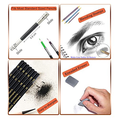 31 Drawing Sketching Pencils Kit