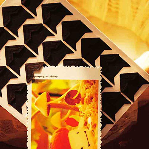 10 Sheet (240-pack) Photo Corners Self Adhesive PVC Paper Photo Foto Corner Stickers for Scrapbooking Personal Journal (Style2-10sheet Black) (240 Count)