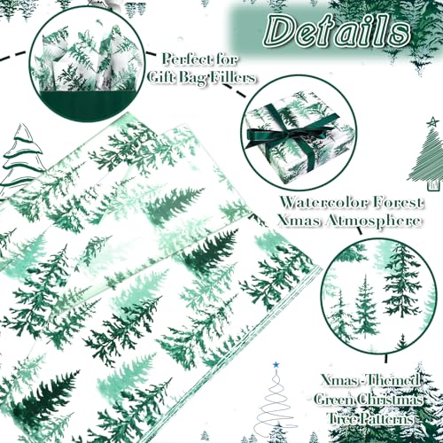 100 Sheets Christmas Tree Tissue Paper