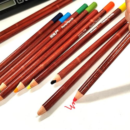 12 Non toxic Professional Soft Pastel Pencils Drawing Sketches Colored Pencils For Drawing School Lapices De Colores Stationery (12 Count)