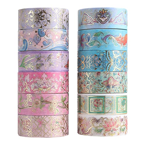 12 Rolls Floral Washi Tape Set (12 Count)