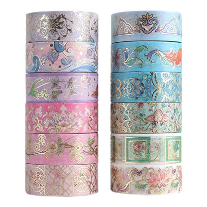 12 Rolls Floral Washi Tape Set (12 Count)