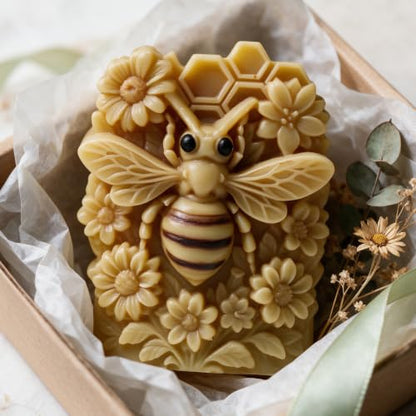 Bee Floral Candle Soap Mold