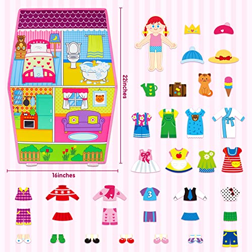 Dress Up House Felt Board 35PCS Double