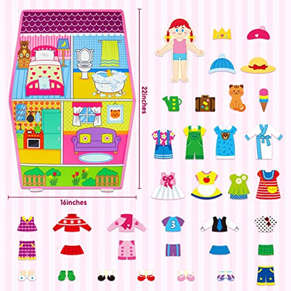 Dress Up House Felt Board 35PCS Double