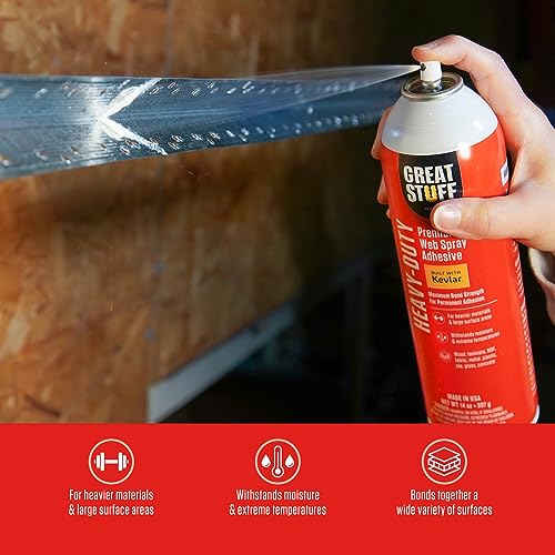 Heavy Duty Web Adhesive 14 oz Aerosol 3 Pack (42 Ounce)