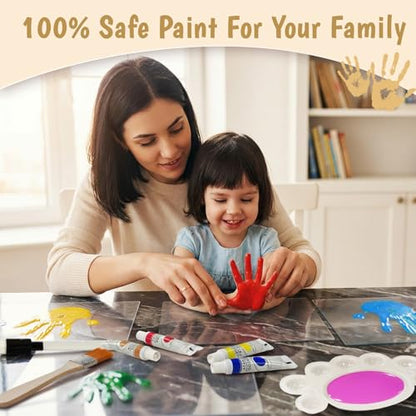 Family Handprint Kit with Light Handprint Frame Kit for New Parents Newborn