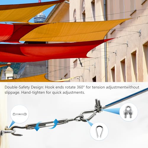 3 16" Sunshade Sail Hardware Kit (100 Foot)