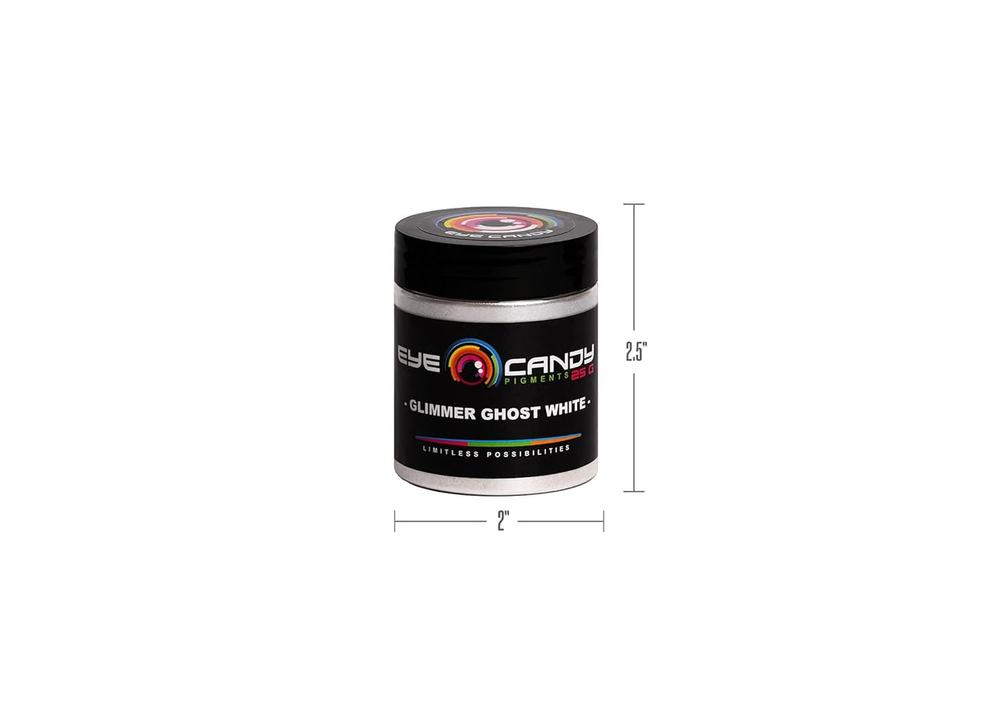 Eye Candy Premium Mica Powder Pigment “Glimmer White” (25g) Multipurpose DIY Arts and Crafts Additive | Woodworking, Bath Bombs, Resin, Epoxy, Soap, Nail Polish (Glimmer Ghost White, 25G)