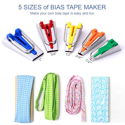 5 Sizes Bias Tape Makers