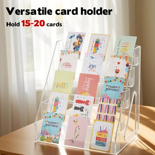 5 Tier Acrylic Card Display Stand (20 Count)
