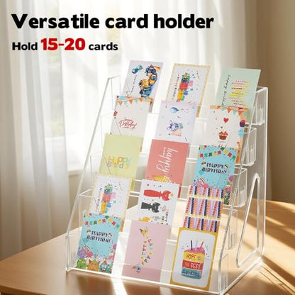 5 Tier Acrylic Card Display Stand (20 Count)