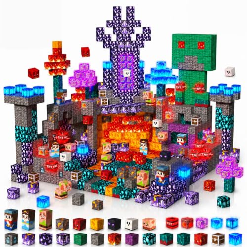 Magnetic Blocks with Light up Blocks (150 Count)