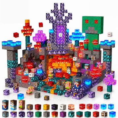 Magnetic Blocks with Light up Blocks (150 Count)