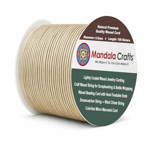 0.5mm Natural Waxed Cord (327 Foot)
