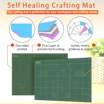 Self Healing Cutting Mat A3 12"x 18" Double Sided Green Mat
