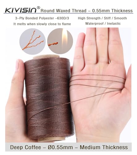 Sturdy Bonded Waxed Polyester Thread