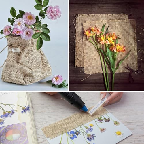 8 Inch Natural Burlap Fabric Roll 10 Yards (2 Count)