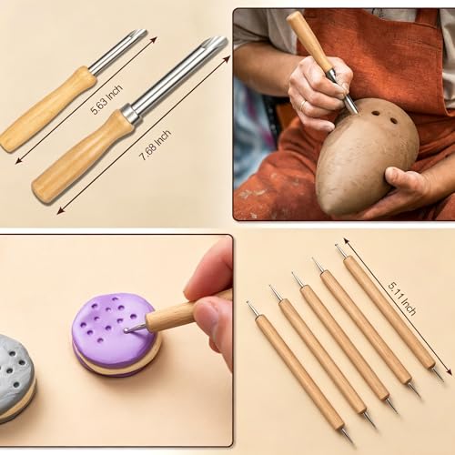 38 Pcs Polymer Clay Sculpting Tools Kit for Adults