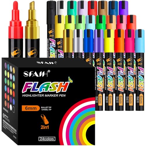 Liquid Chalk Markers for Blackboard Glass (24 Count)