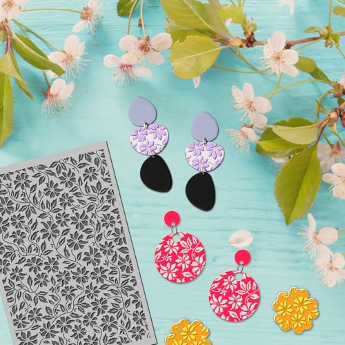 Flowers Polymer Clay Texture Mat