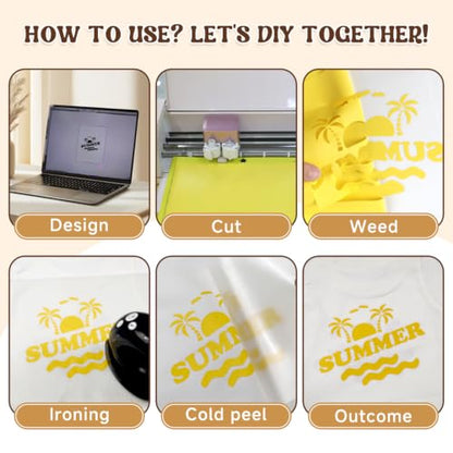 Heat Transfer Vinyl Yellow HTV Rolls