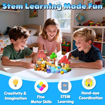 208PCS Magnetic Blocks (208 Count)