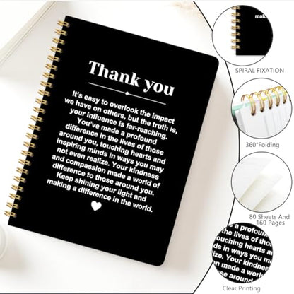 Thank You Hardcover Spiral Notebooks