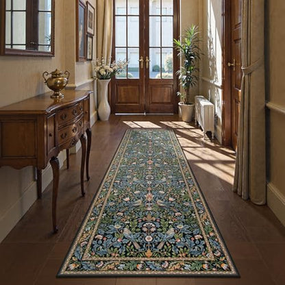 Floral Carpet Runners for Hallway 8ft Non Slip (20 Sq Ft)