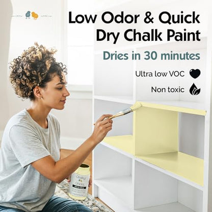 Daisy Yellow 32 Fl Oz Chalk Paint for Furniture All in One
