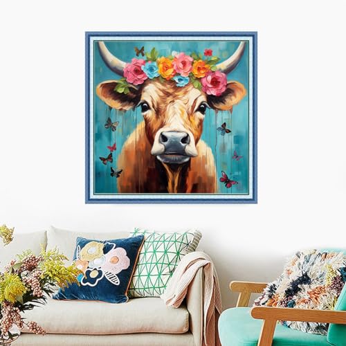 Stamped Cross Stitch Kits Full Range of Embroidery Needlework Starter Kits for Beginners Adults 11CT Embroidery Patterns Art Crafts DIY Needlepoint Kits